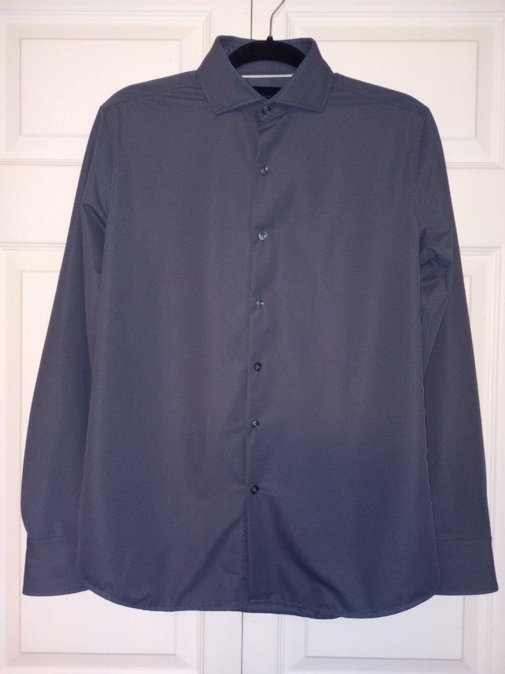 Marc Asher New York Charcoal Gray Performance Button Up Dress Shirt S